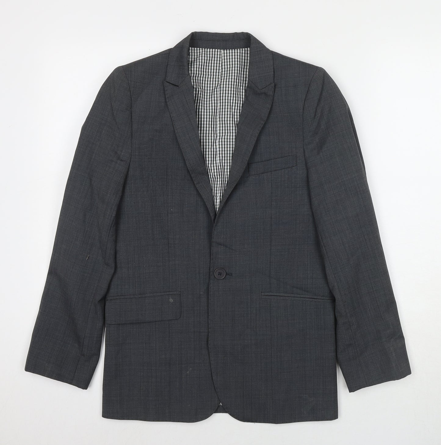 Autograph Boys Grey Jacket Blazer Size 12 Years Button