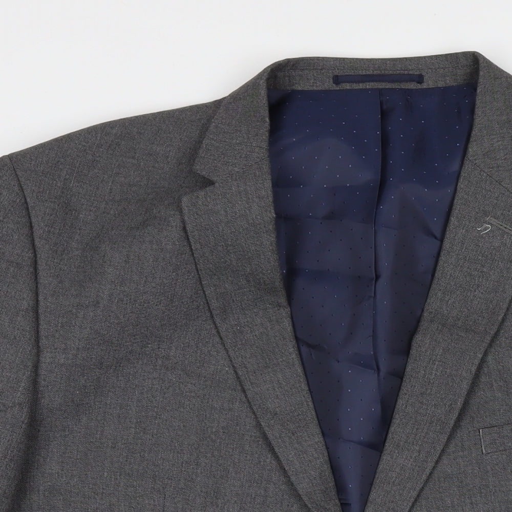 Taylor & Wright Mens Grey Polyester Jacket Suit Jacket Size 46 Regular