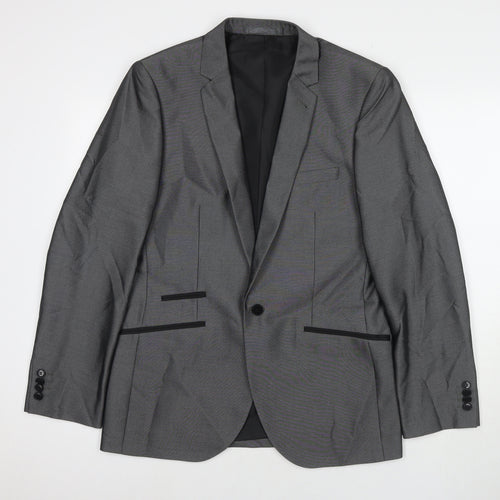 Taylor & Wright Mens Grey Polyester Jacket Suit Jacket Size 40 Regular