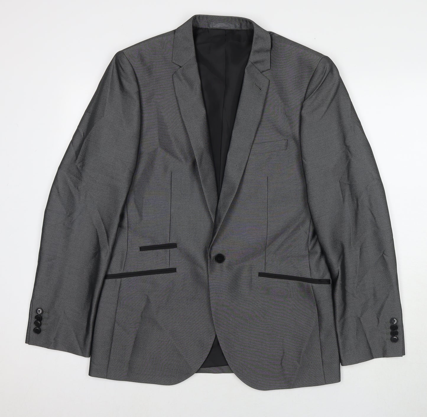 Taylor & Wright Mens Grey Polyester Jacket Suit Jacket Size 40 Regular