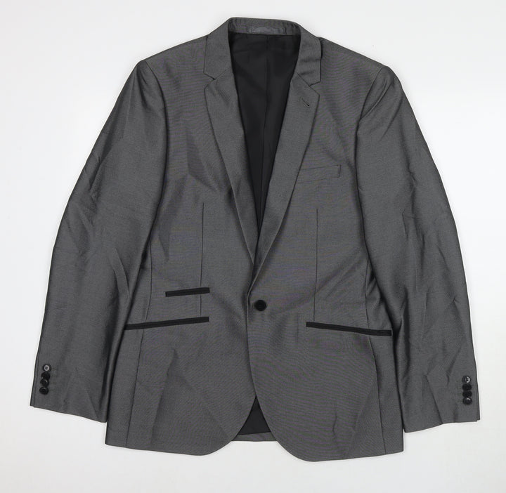 Taylor & Wright Mens Grey Polyester Jacket Suit Jacket Size 40 Regular