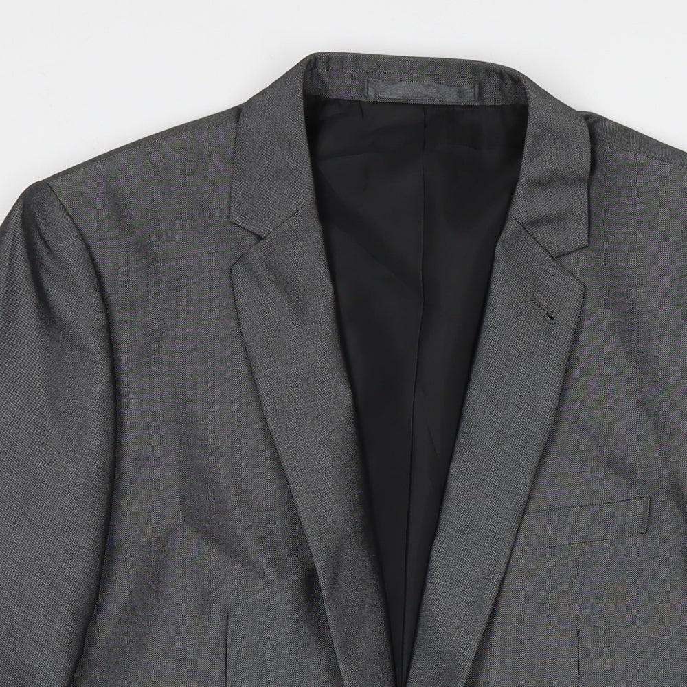 Taylor & Wright Mens Grey Polyester Jacket Suit Jacket Size 40 Regular