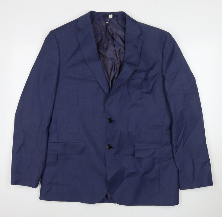 Autograph Mens Blue Polyester Jacket Suit Jacket Size 42 Regular