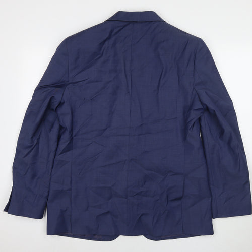Autograph Mens Blue Polyester Jacket Suit Jacket Size 42 Regular