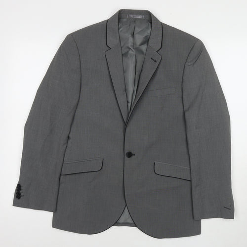 Taylor & Wright Mens Grey Polyester Jacket Suit Jacket Size 36 Regular