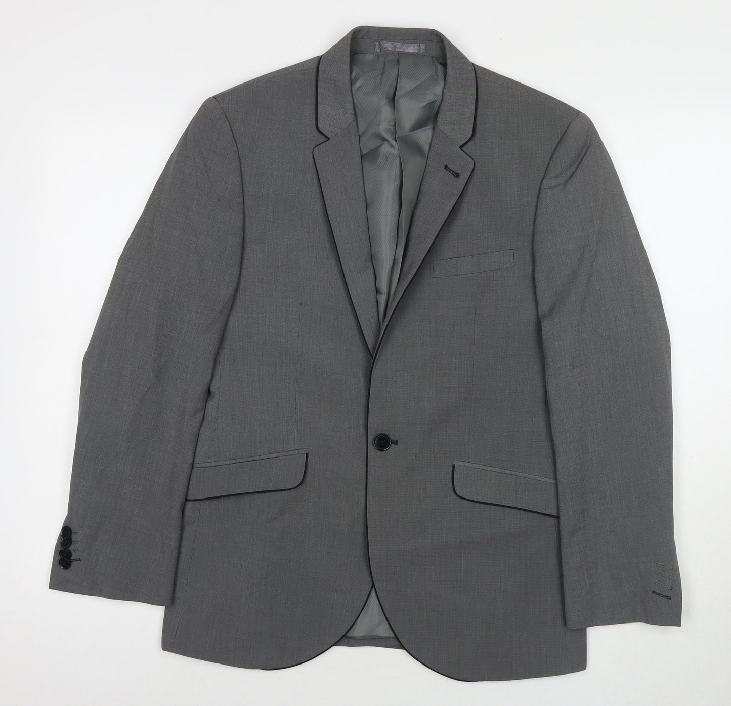 Taylor & Wright Mens Grey Polyester Jacket Suit Jacket Size 36 Regular