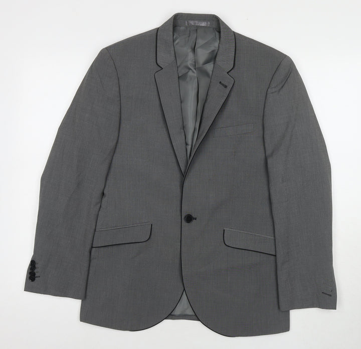 Taylor & Wright Mens Grey Polyester Jacket Suit Jacket Size 36 Regular