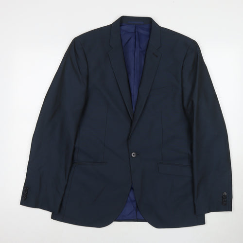 Taylor & Wright Mens Blue Polyester Jacket Suit Jacket Size 40 Regular