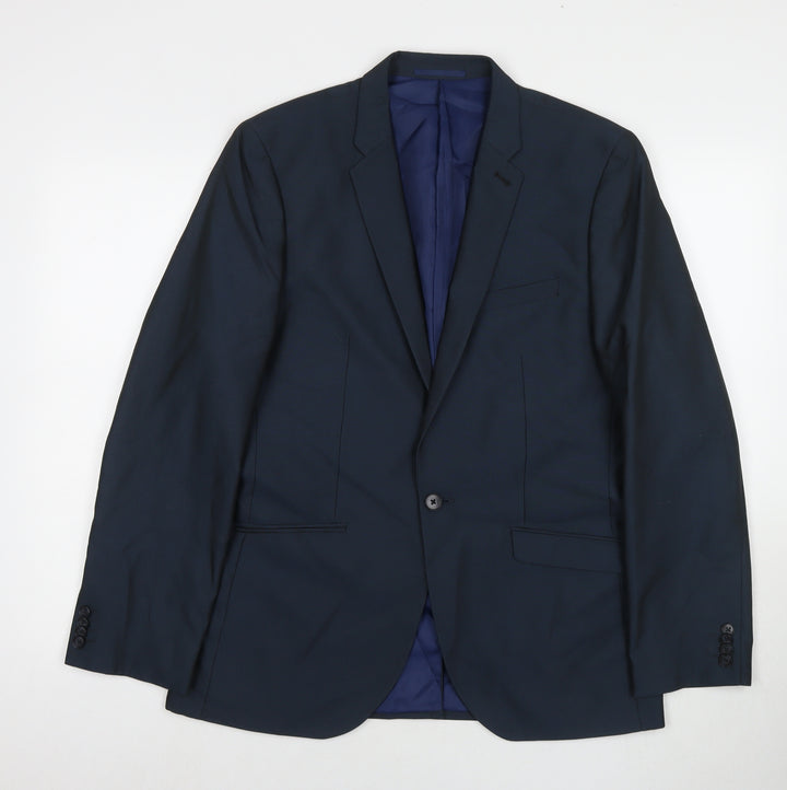 Taylor & Wright Mens Blue Polyester Jacket Suit Jacket Size 40 Regular