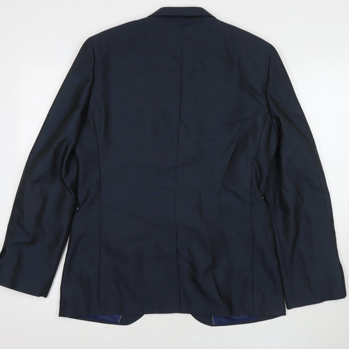 Taylor & Wright Mens Blue Polyester Jacket Suit Jacket Size 40 Regular