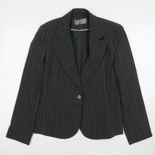 South Womens Grey Jacket Blazer Size 16 Button