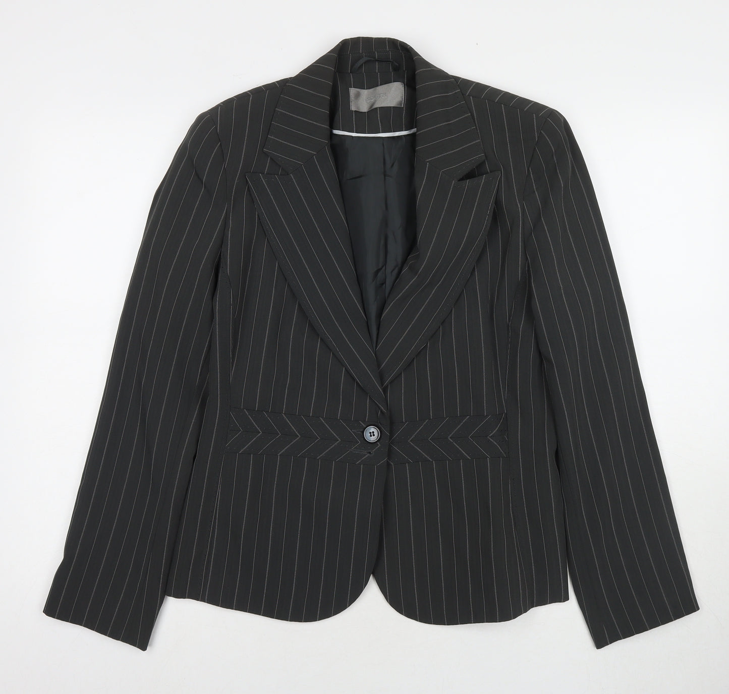 South Womens Grey Jacket Blazer Size 16 Button
