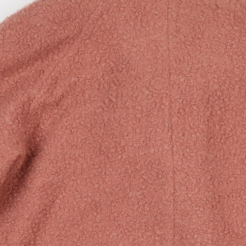 NEXT Womens Pink Overcoat Coat Size 18 Button