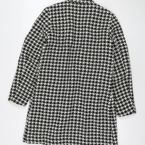 H&M Womens Black Overcoat Coat Size 4