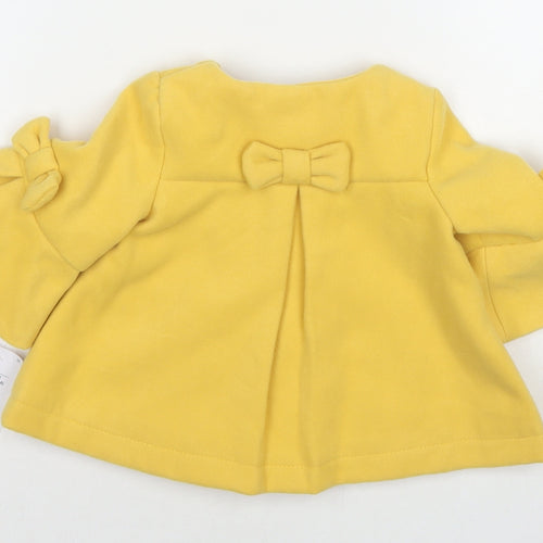 Maxx Girls Yellow Pea Coat Coat Size 12 Months Button