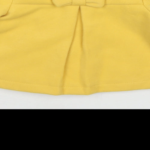 Maxx Girls Yellow Pea Coat Coat Size 12 Months Button
