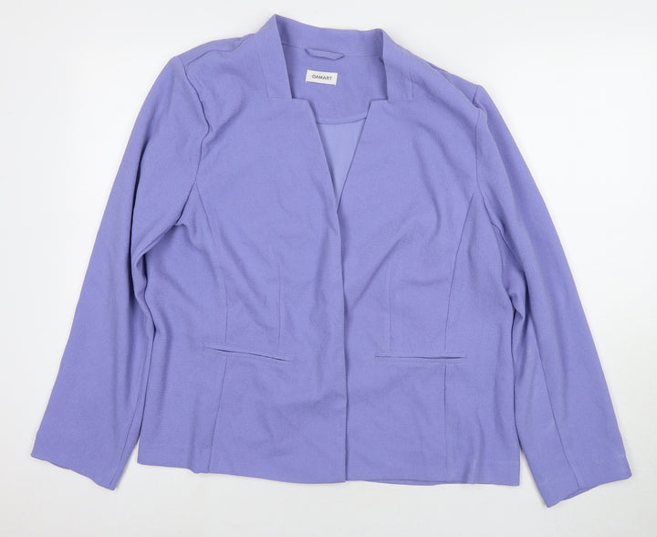 Damart Womens Purple Jacket Blazer Size 10