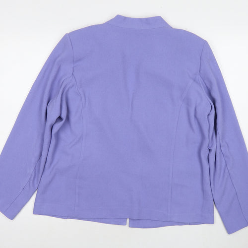 Damart Womens Purple Jacket Blazer Size 10