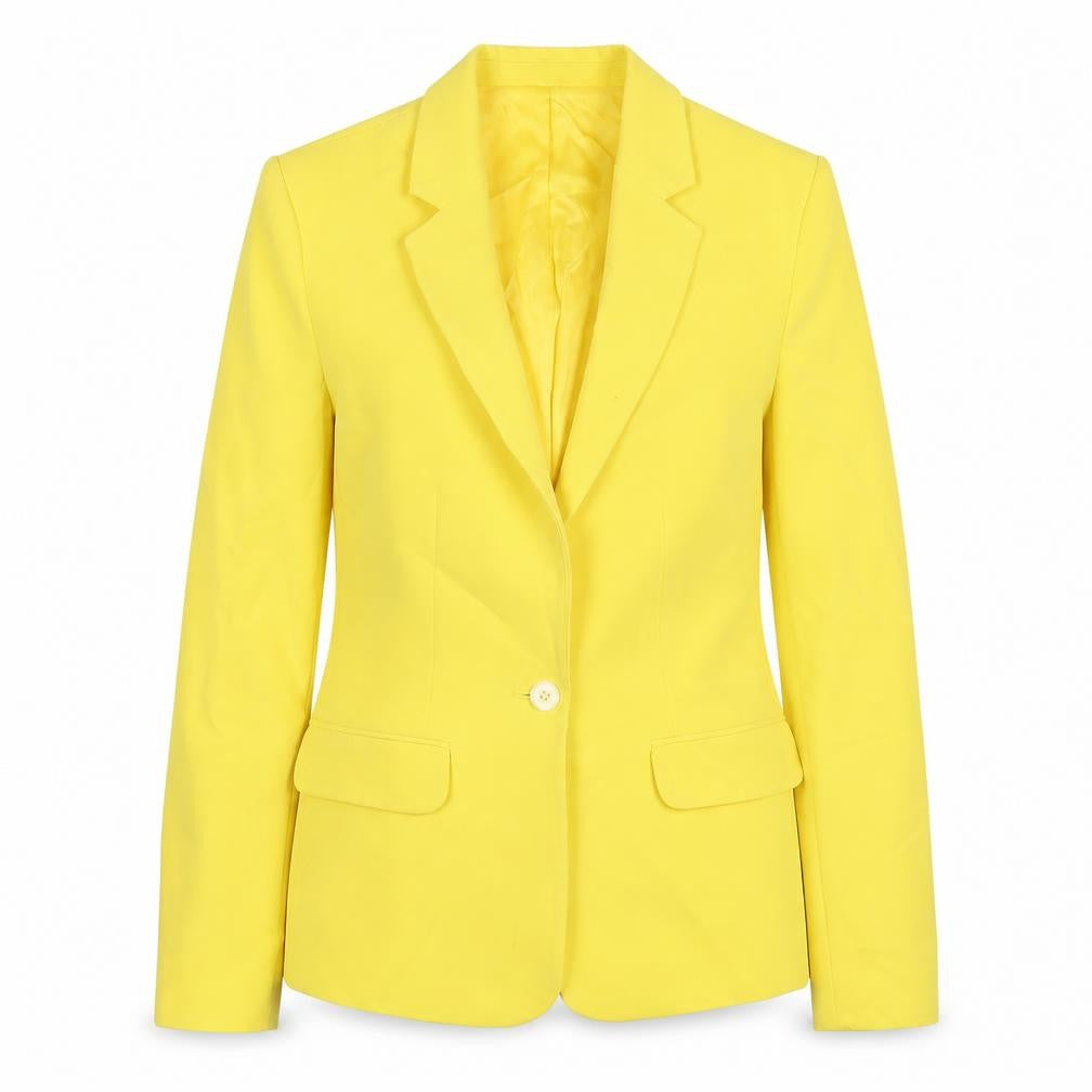 Topshop Womens Yellow Jacket Blazer Size 6 Button