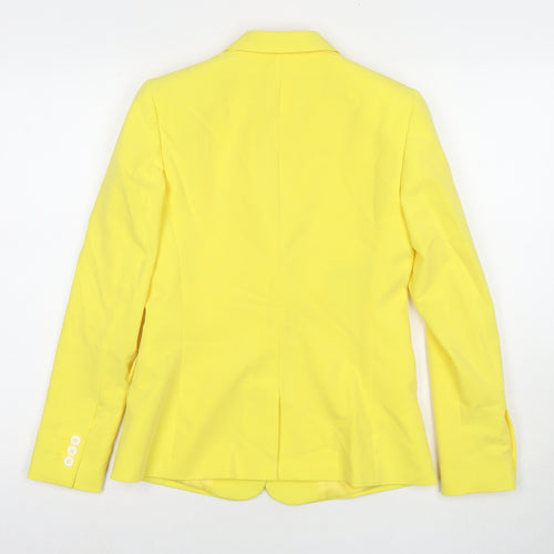 Topshop Womens Yellow Jacket Blazer Size 6 Button