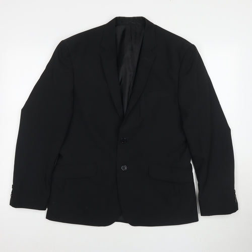 Taylor & Wright Mens Black Polyester Jacket Suit Jacket Size 40 Regular