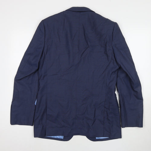 Marks and Spencer Mens Blue Wool Jacket Suit Jacket Size 38 Regular