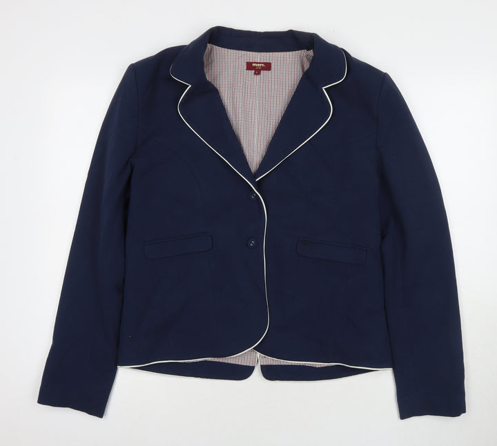 Merc Womens Blue Jacket Blazer Size L Button
