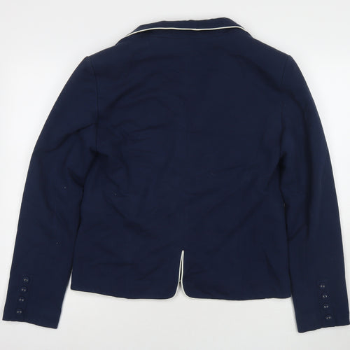 Merc Womens Blue Jacket Blazer Size L Button