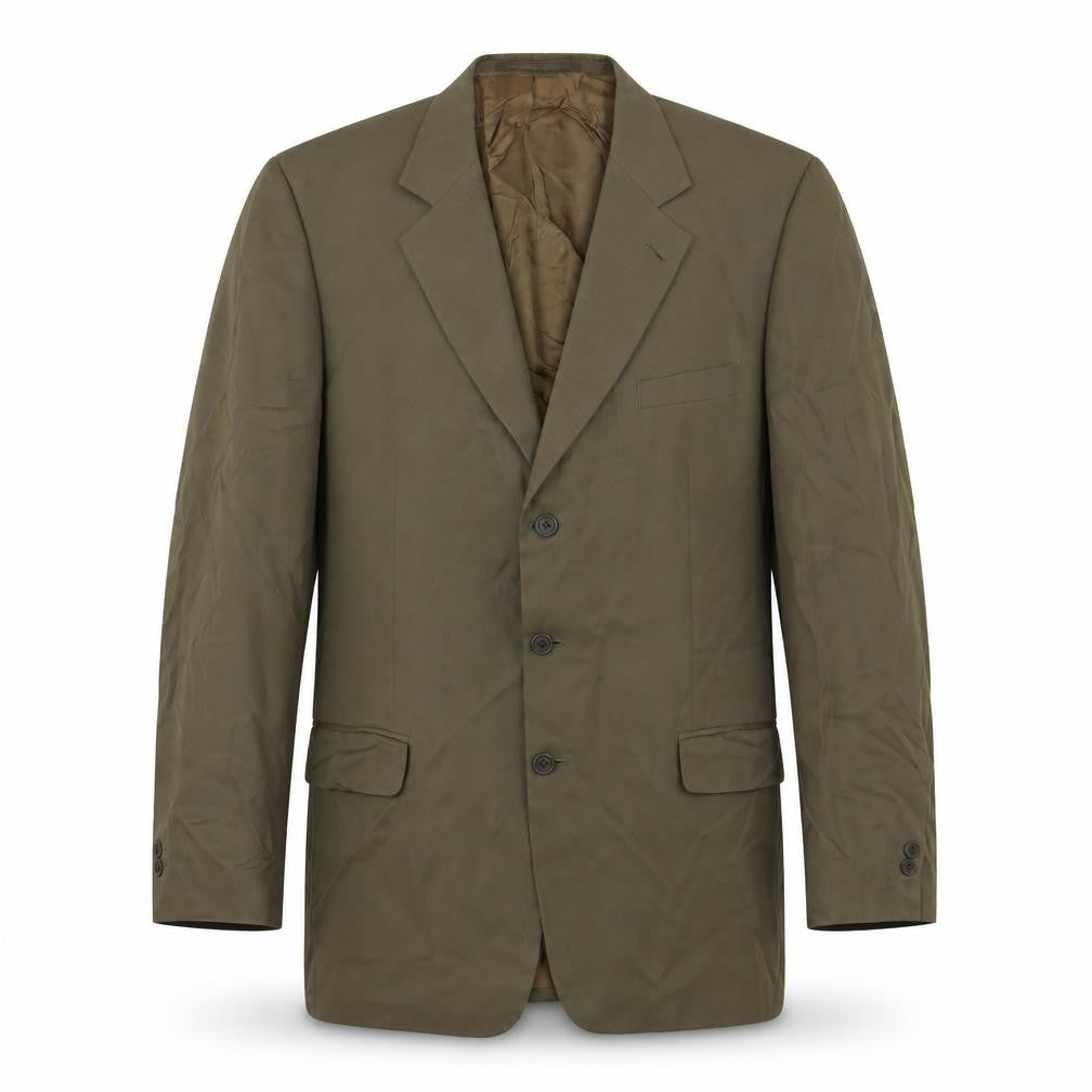 Front view of Marks & Spencer men’s brown lyocell jacket suit jacket, size 44, regular