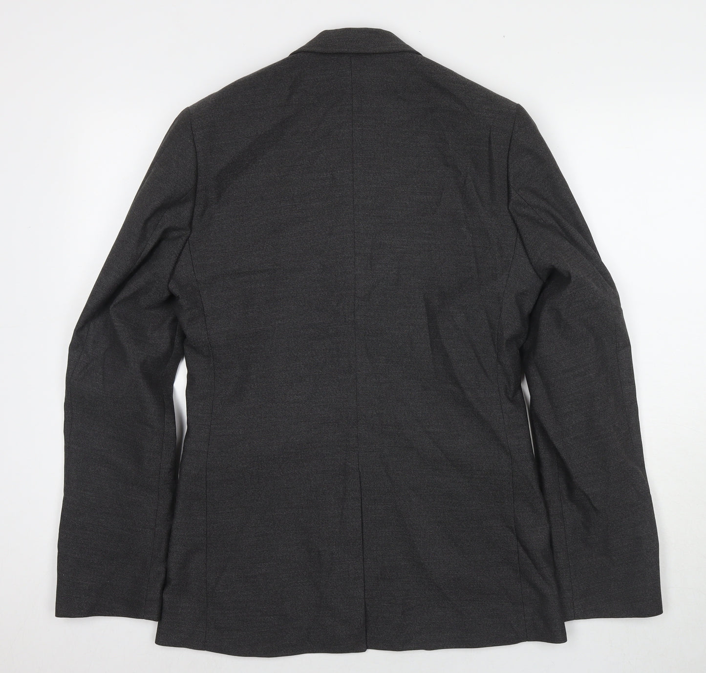 New Look Mens Grey Polyester Jacket Suit Jacket Size 38 Regular