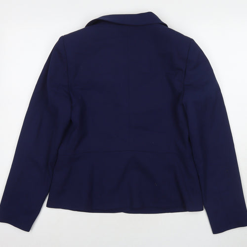 Artigiano Womens Blue Jacket Blazer Size 12 Button
