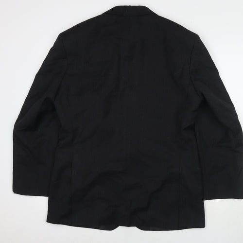 Marks and Spencer Mens Black Polyester Jacket Suit Jacket Size 40 Regular