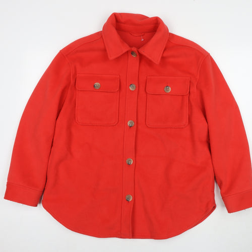 Marks and Spencer Womens Red Overcoat Coat Size 14 Button