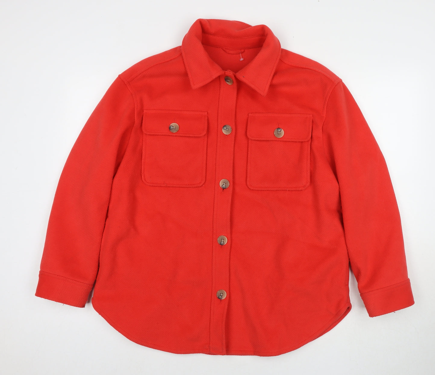 Marks and Spencer Womens Red Overcoat Coat Size 14 Button