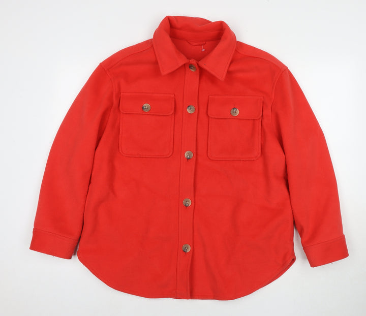 Marks and Spencer Womens Red Overcoat Coat Size 14 Button