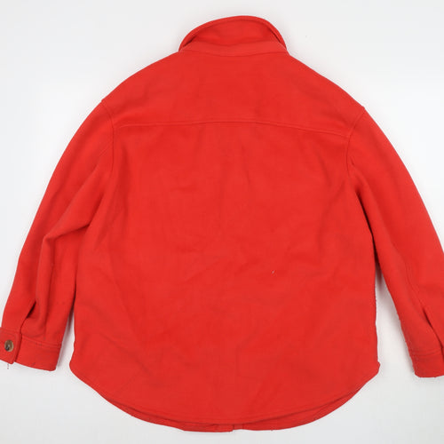 Marks and Spencer Womens Red Overcoat Coat Size 14 Button