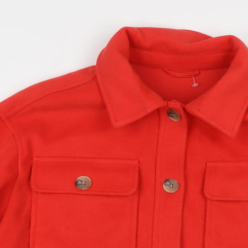 Marks and Spencer Womens Red Overcoat Coat Size 14 Button