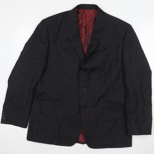 Marks and Spencer Mens Black Wool Jacket Suit Jacket Size 42 Regular