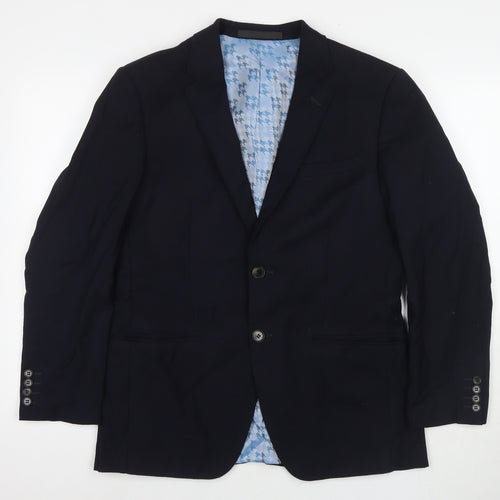 Marks and Spencer Mens Blue Wool Jacket Suit Jacket Size 38 Regular