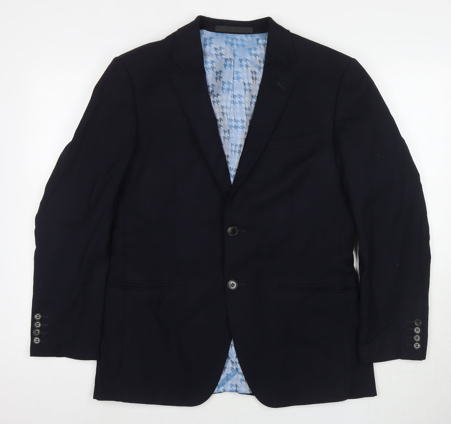 Marks and Spencer Mens Blue Wool Jacket Suit Jacket Size 38 Regular