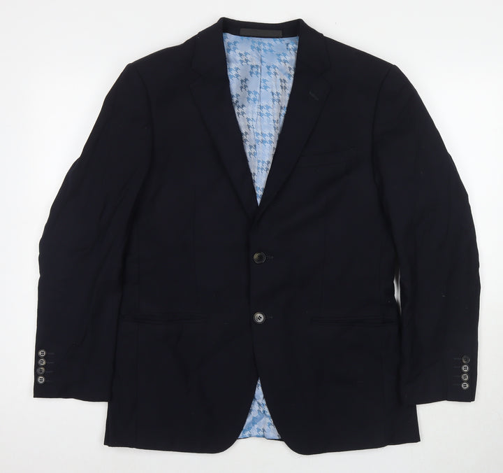 Marks and Spencer Mens Blue Wool Jacket Suit Jacket Size 38 Regular
