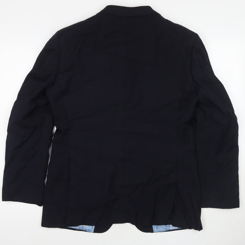 Marks and Spencer Mens Blue Wool Jacket Suit Jacket Size 38 Regular