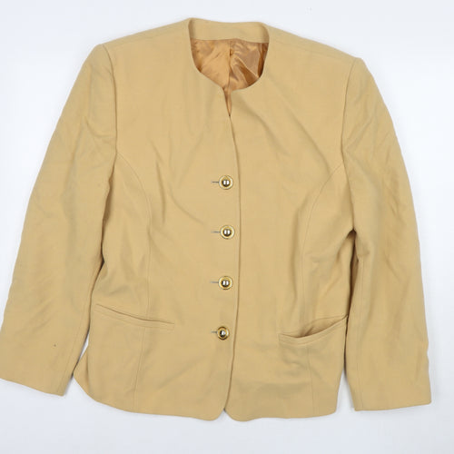St Michael Womens Beige Pea Coat Coat Size 16 Button
