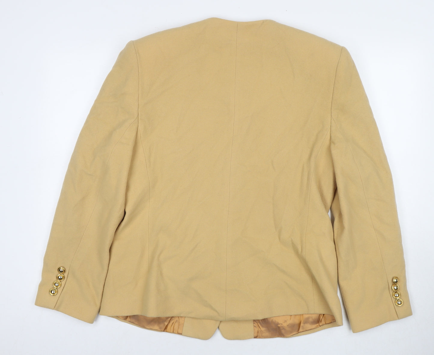 St Michael Womens Beige Pea Coat Coat Size 16 Button
