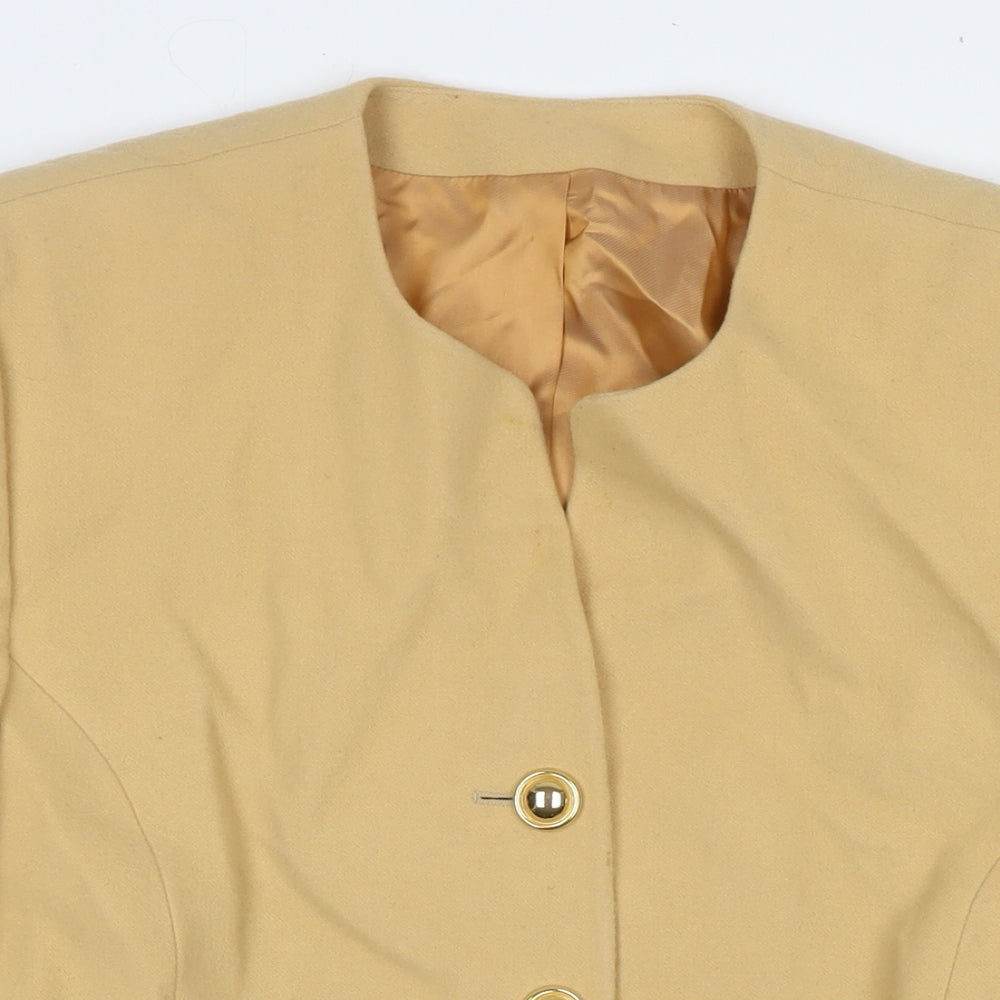 St Michael Womens Beige Pea Coat Coat Size 16 Button