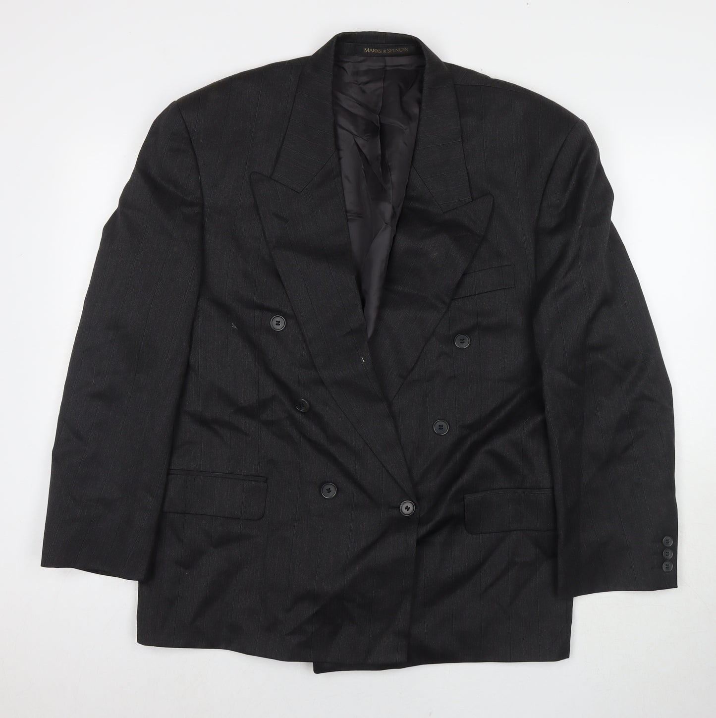 Marks and Spencer Mens Grey Polyester Jacket Suit Jacket Size 44 Regular