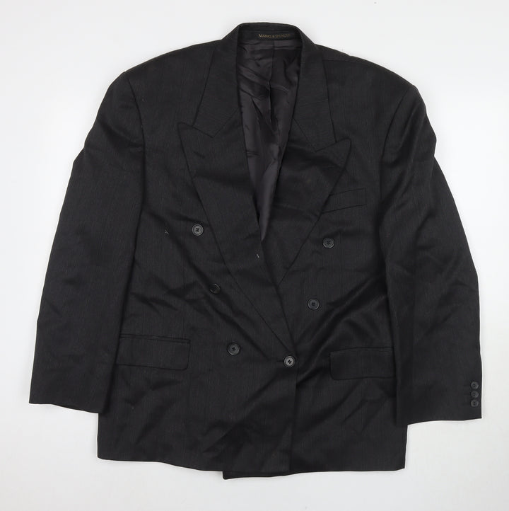 Marks and Spencer Mens Grey Polyester Jacket Suit Jacket Size 44 Regular