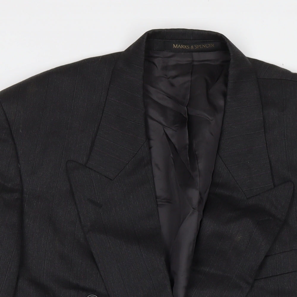 Marks and Spencer Mens Grey Polyester Jacket Suit Jacket Size 44 Regular