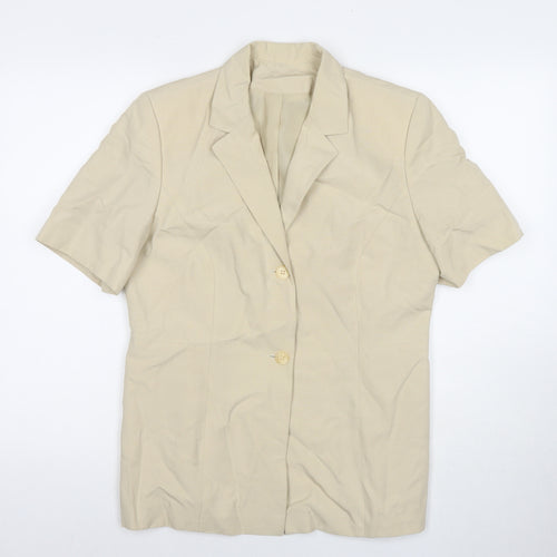Richards Womens Beige Jacket Blazer Size 14 Button