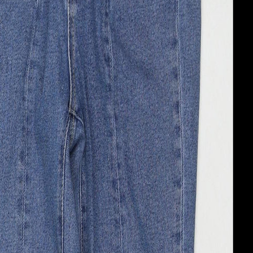 Stradivarius Womens Blue Cotton Skinny Jeans Size 10 L27 in Regular Zip
